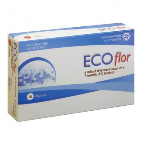 Nutrifarma - Aqua Viva Ecoflor Boulardii Integratore di Fermenti Lattici 20 Capsule