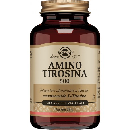 Solgar - Solgar Amino Tirosina 500 per il sistema nervoso 50 Capsule Vegetali