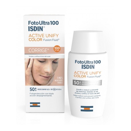 Isdin - Isdin Fotoultra 100 Active Unify Color Schiarente e uniformante viso 51,5 g