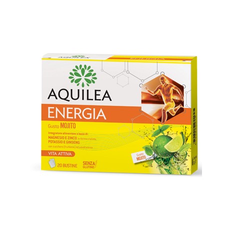 Aquilea - Aquilea Energia Mojito Integratore di Magnesio e Zinco 20 Bustine