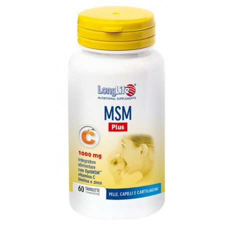 LongLife - LongLife MSM Plus 1000 mg Integratore per pelle e cartilagini 60 tavolette