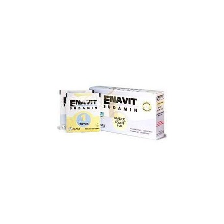 Inlinea - Enavit Sudamin Detergente per la pelle secca e sensibile 6 Bustine Polvere + 6 Bustine Gel