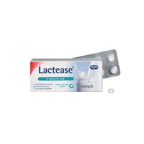 EG EuroGenerici - Lactease 4500 Fcc Aroma Menta Integratore per la digestione del lattosio 30 Compresse