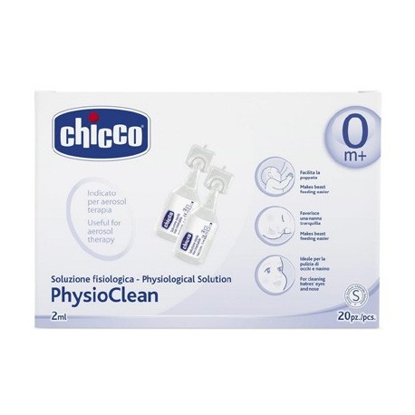 Chicco - Chicco Physioclean Soluzione per la pulizia di naso e occhi dei bambini 20 pezzi x 2 ml