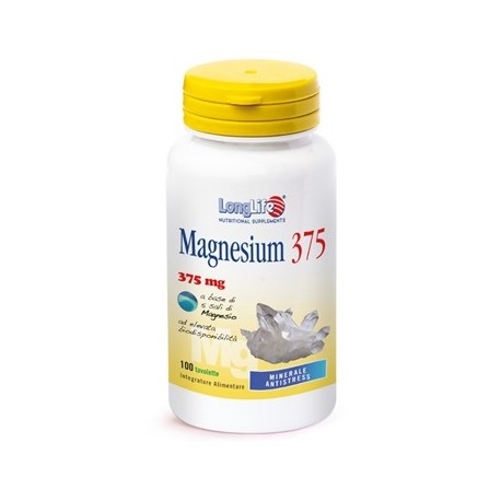 LongLife - Longlife Magnesium 375 mg 100 Tavolette Integratore di Magnesio