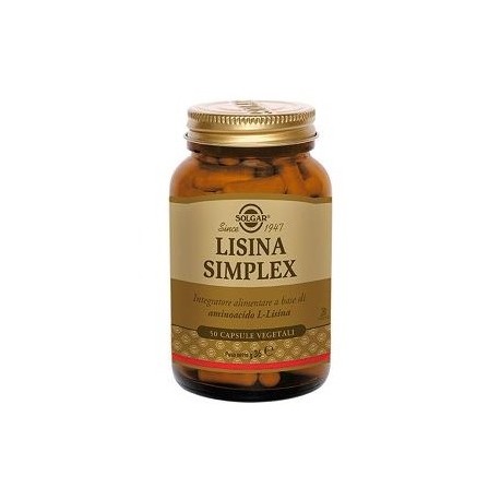 Solgar - Solgar Lisina Simplex Integratore Alimentare 50 Capsule