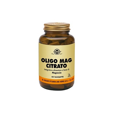 Solgar -  Oligo Mag Citrato 60 Tavolette
