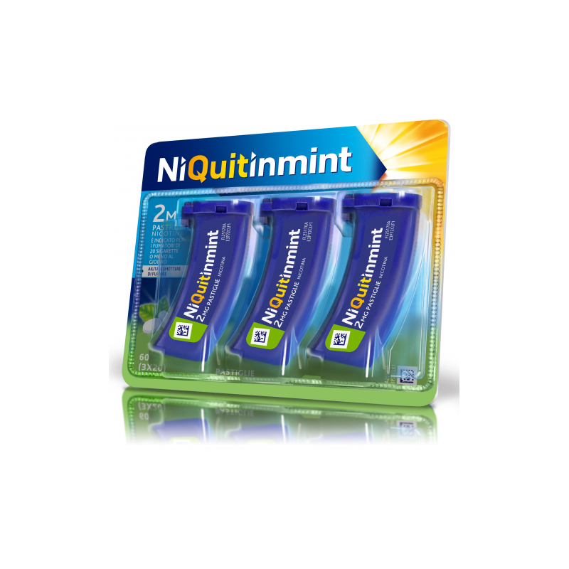 Perrigo - NiQuitinMint 2mg Dipendenza dal Fumo 60 Pastiglie