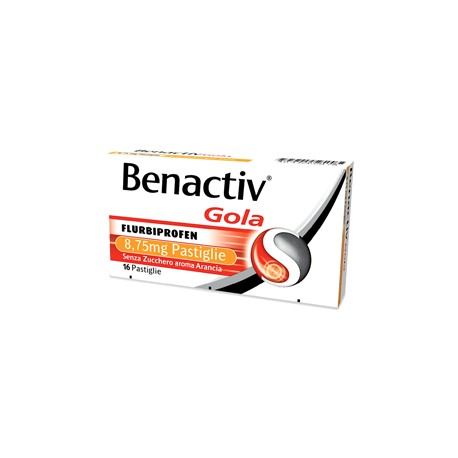Reckitt Benckiser - Reckitt Benactiv Gola 16 Pastiglie 8,75 mg Arancia Senza Zucchero