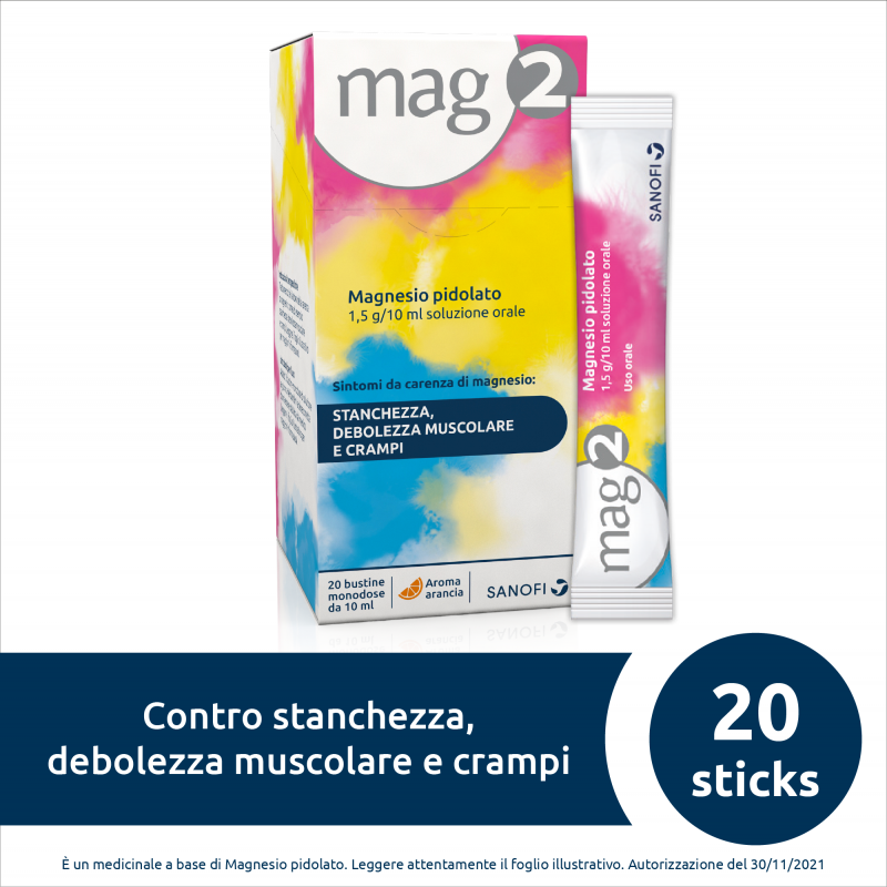 Sanofi - Sanofi Mag2 per carenza di magnesio 20 bustine 10 ml