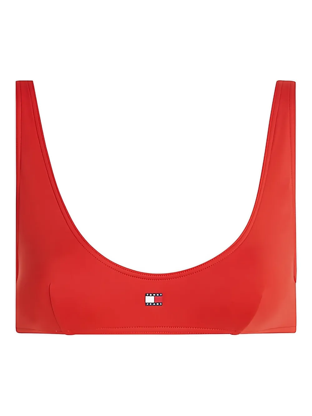 Tommy Jeans logo-print bikini top - Rosso
