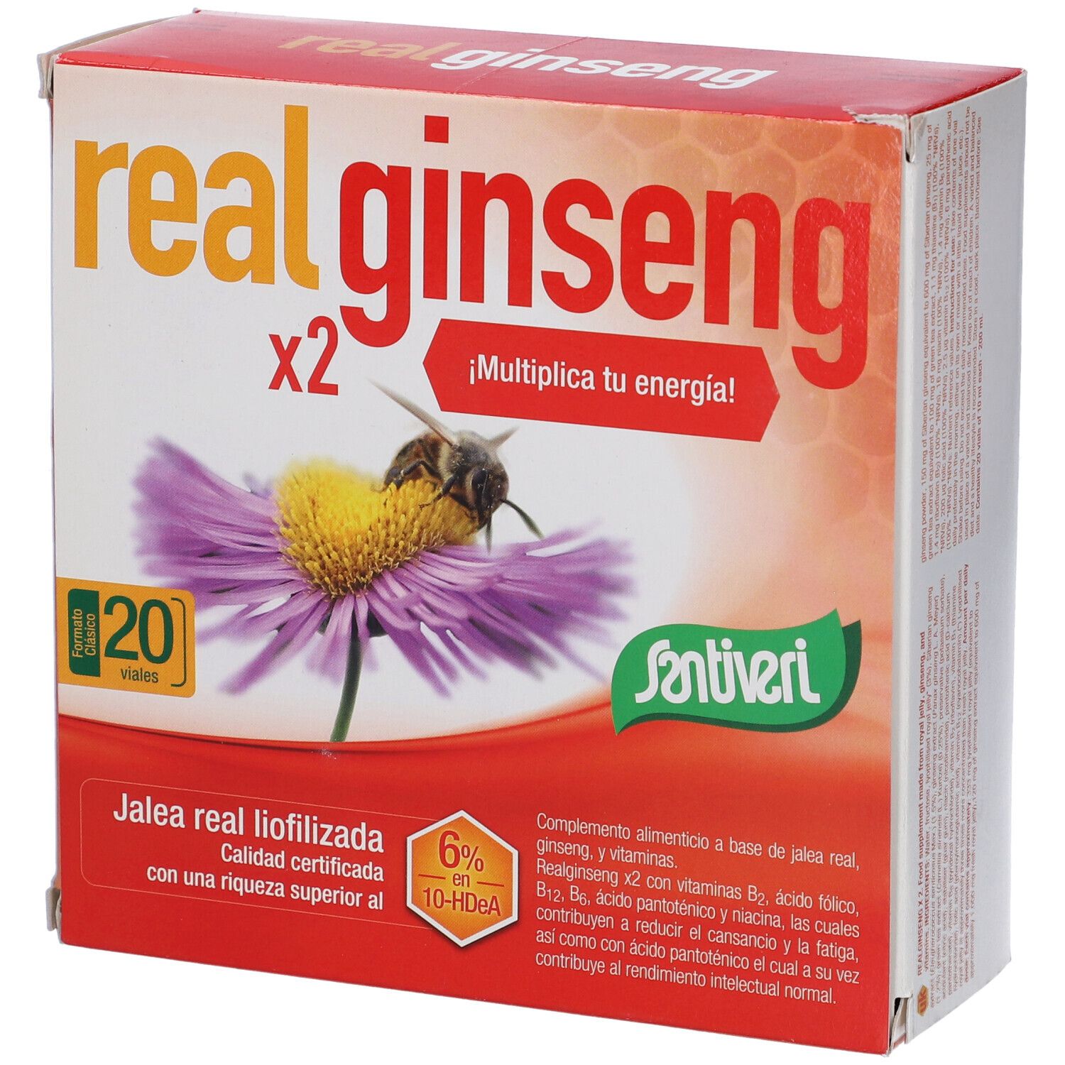 Real Ginseng X2 20 Fiale 10 Ml 200 ml Soluzione orale