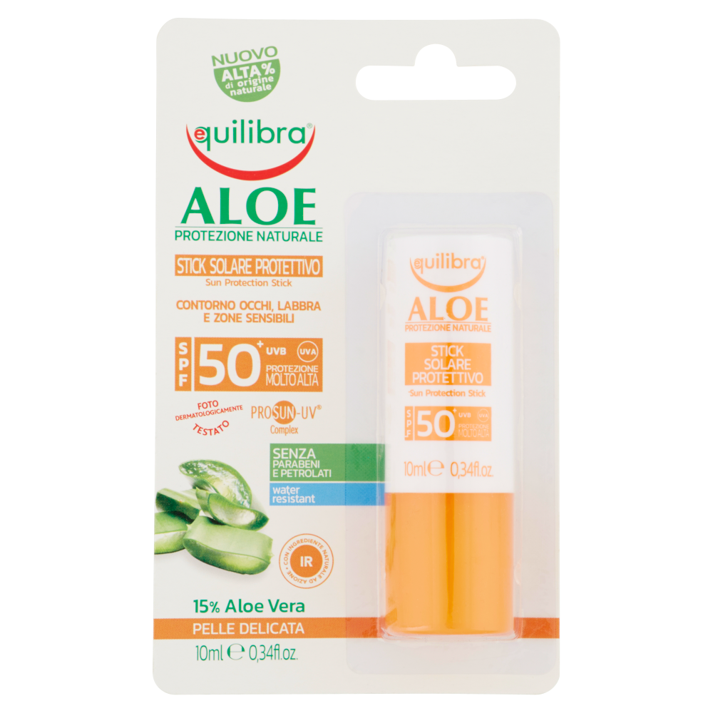 Equilibra Aloe Stick Solare Protettivo Spf 50+ 10 ml - -