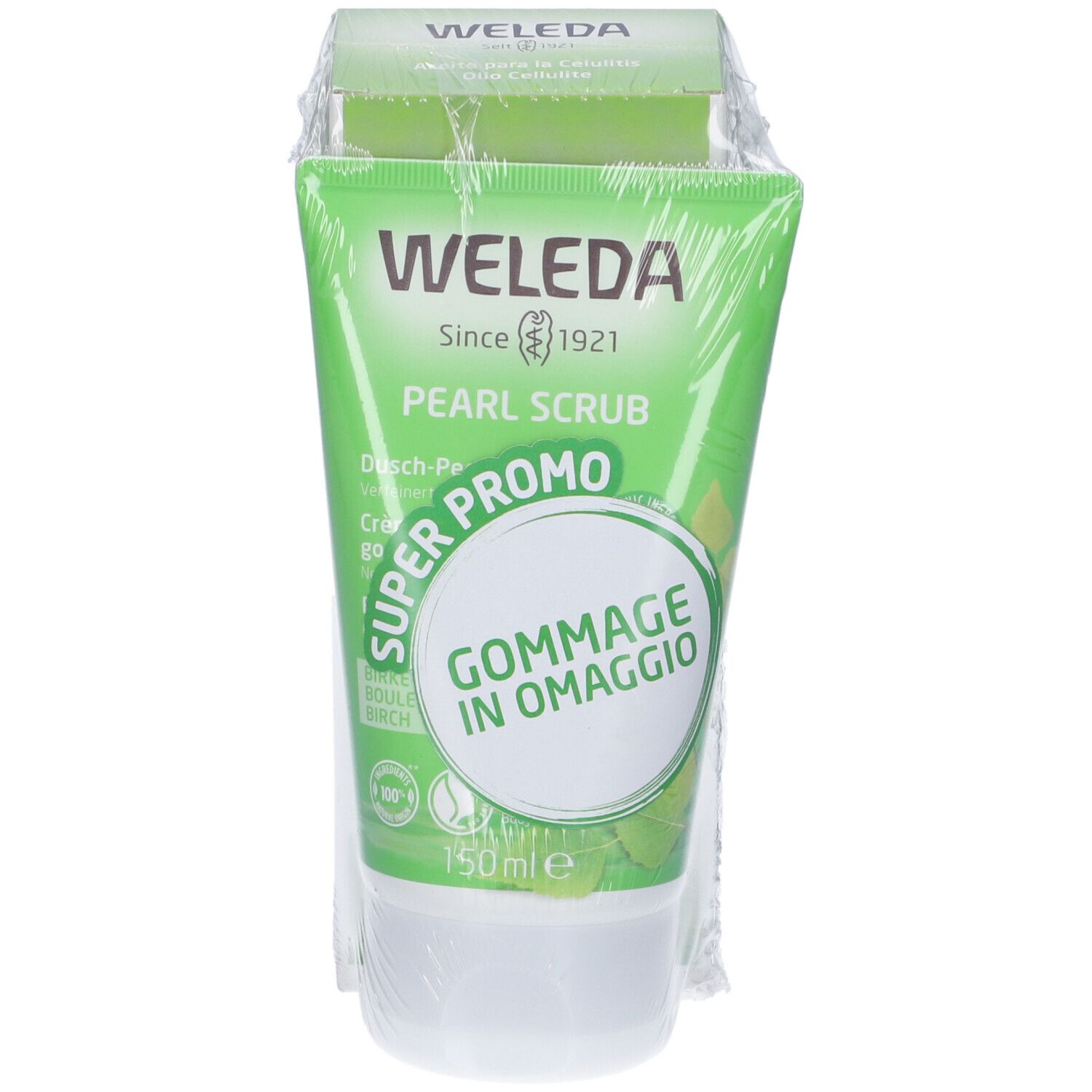 Weleda Olio Cellulite Betulla + Gommage in Omaggio 1 pz Set