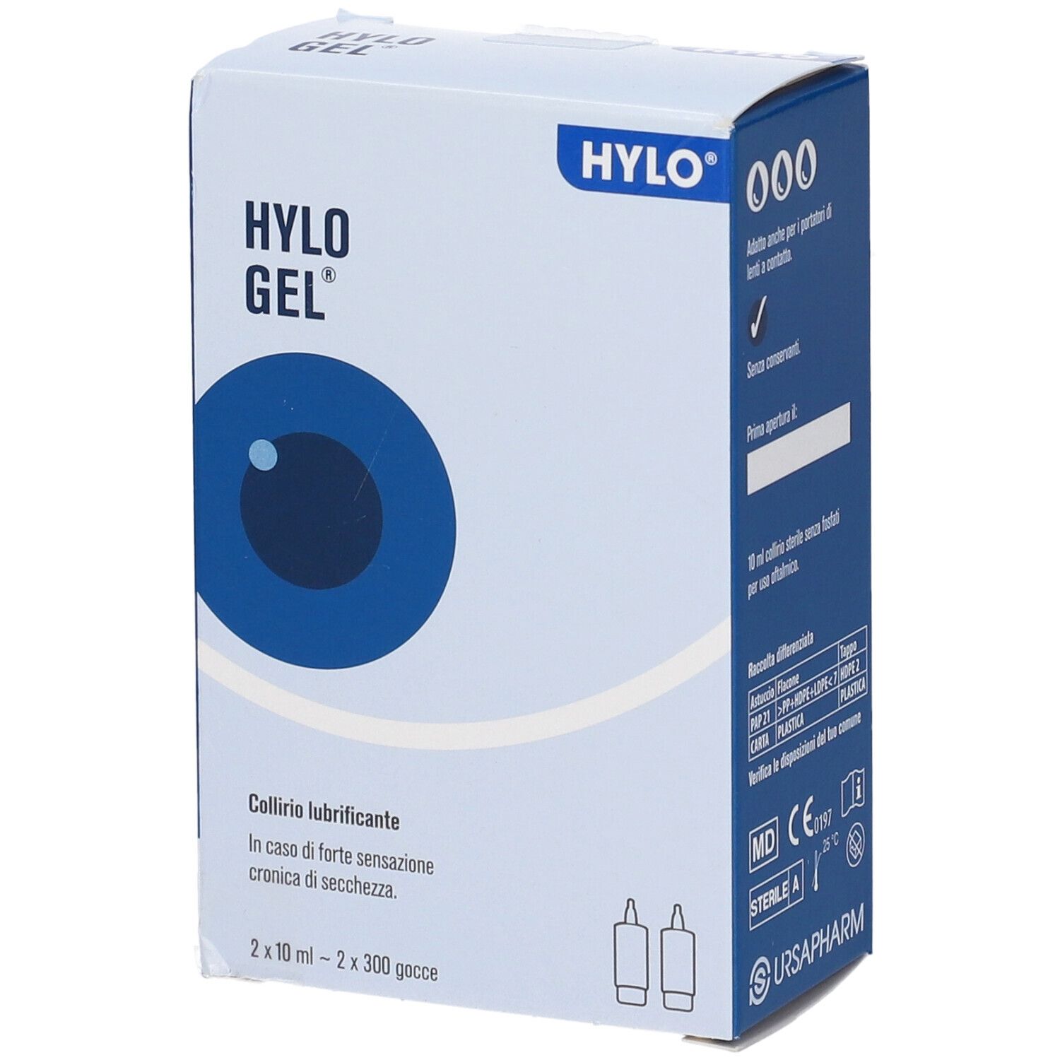 Hylo Gel Collirio 2 Flaconcini Da 10 Ml 2x10 ml Gocce oftalmiche
