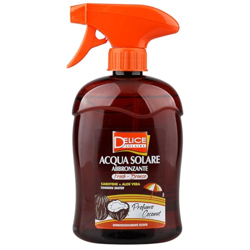 Delice Solaire Fresh Bronze, Acqua Solare Abbronzante, Fragranza Cocco, Abbronzante Con Carotene E Aloe Vera, Accelera Abbronzatura, Dermatologicament