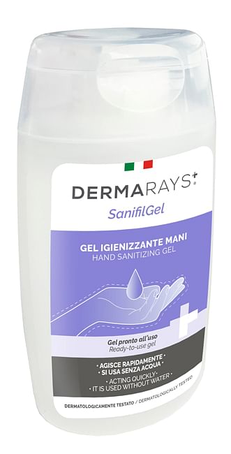 Dermarays Sanifil Gel Igienizzante Mani Pronto All'Uso Alcool 80% 100 Ml