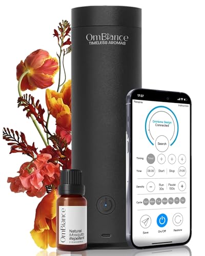 Ombiance 2En1 Diffusore Oli Essenziali Anti Zanzare Naturale Giardino E Casa - Repellente Per Zanzare | Antizanzare Elettrico + Olio Essenziale Di Cit
