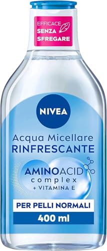 Nivea Micellair 5In1 Acqua Micellare Rinfrescante 400 Ml, Struccante Viso E Occhi Con Complesso Micellare Senza Risciacquo, Detergente Viso, Occhi E L