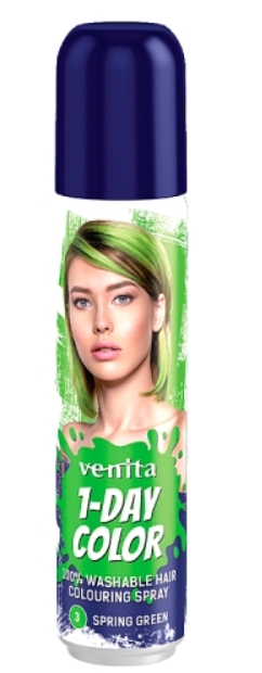 Venita Spray Colorante Temporaneo per Capelli 03 Verde Primaverile