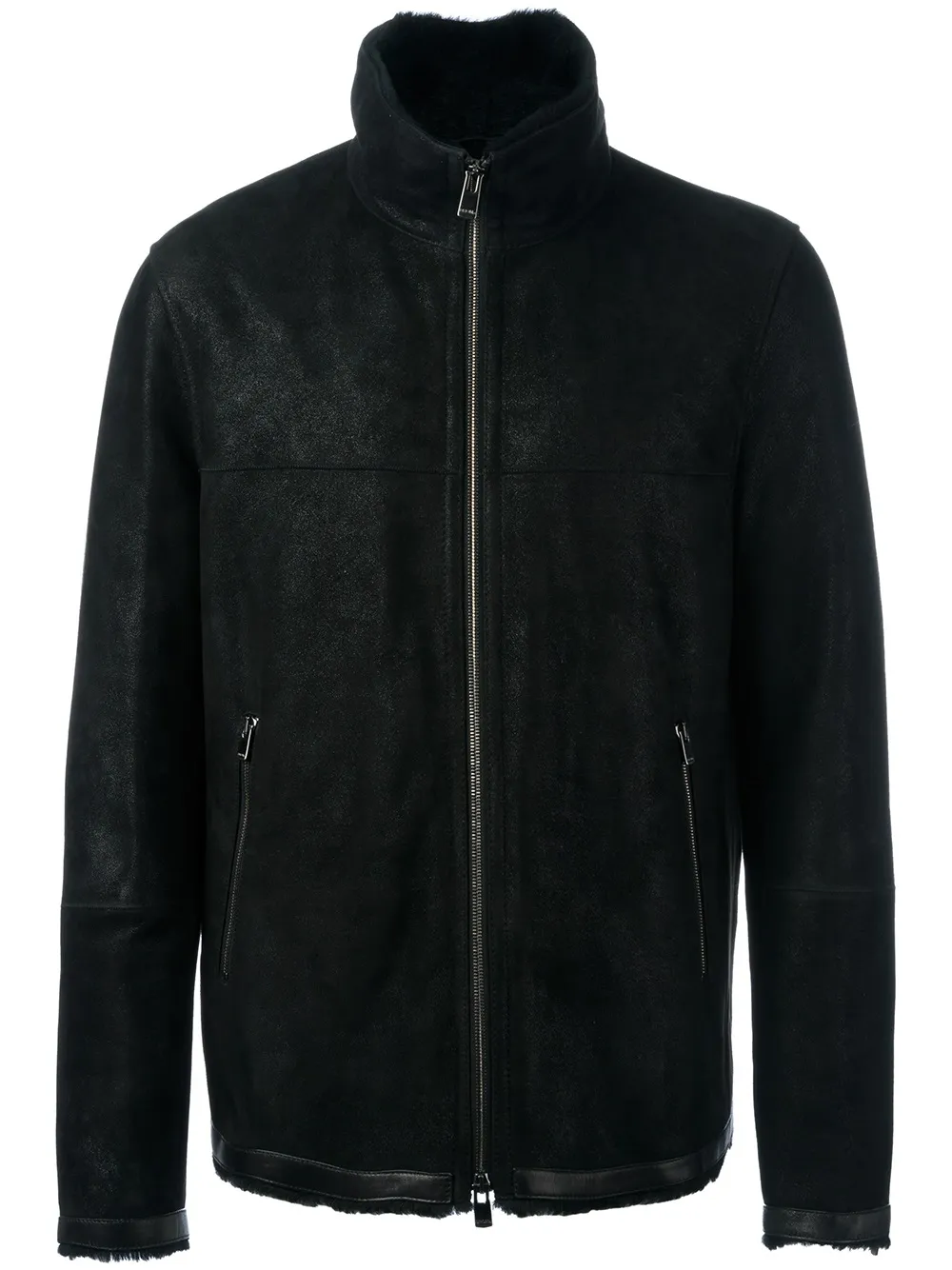 Drome zipped shearling jacket - Nero
