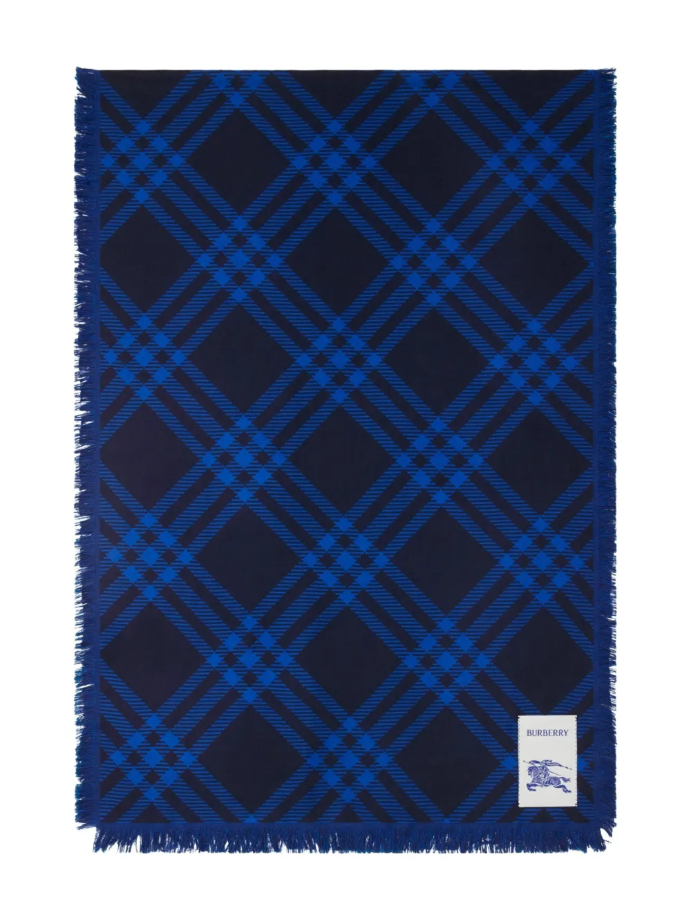 Burberry checked scarf - Blu