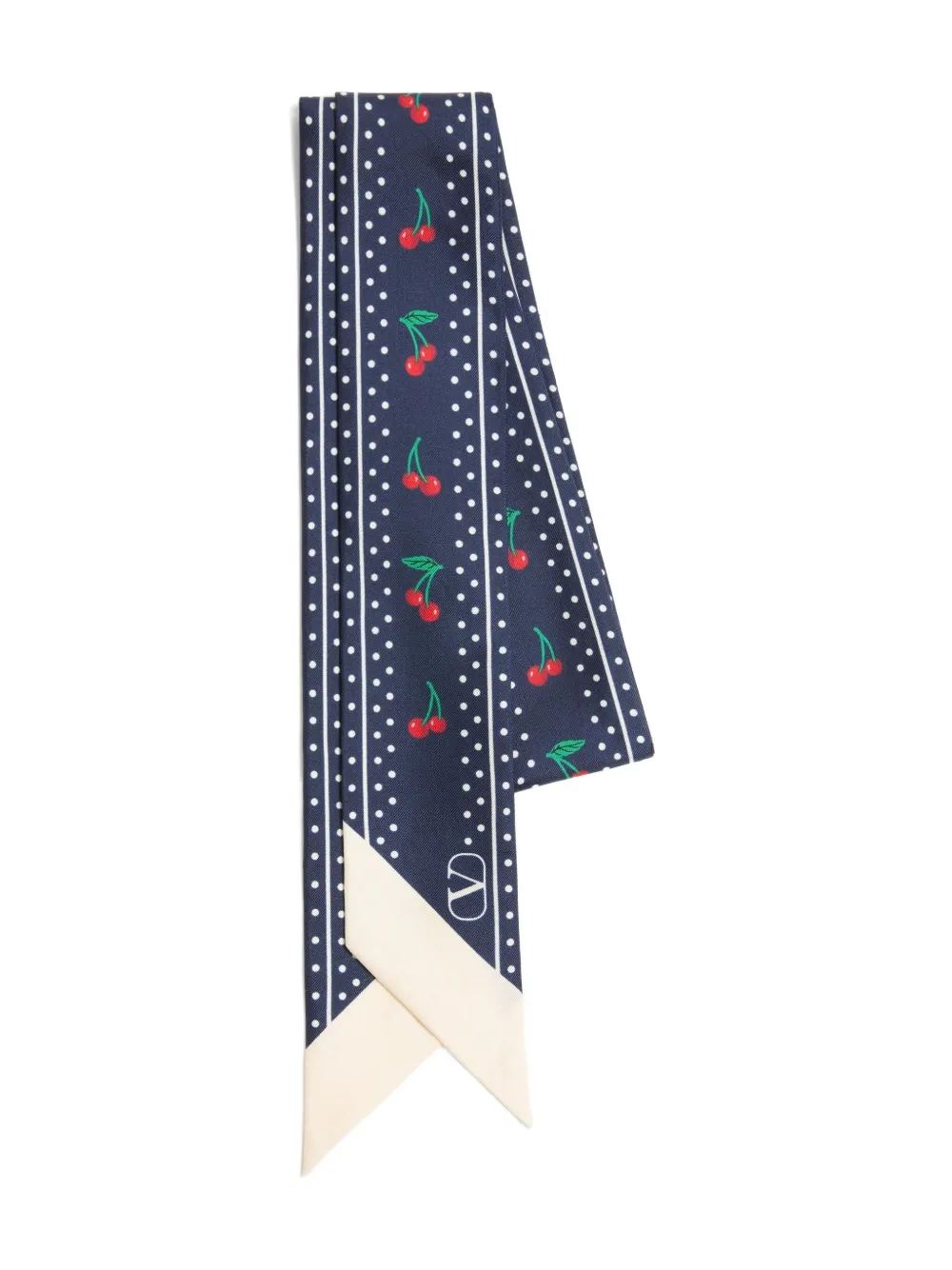 Valentino Garavani CHERRYFIC SILK BANDEAU SCARF - Blu