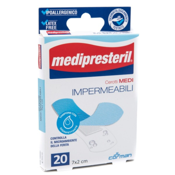 Cerotto Medipresteril 7X2 Impermeabili 20 Pezzi