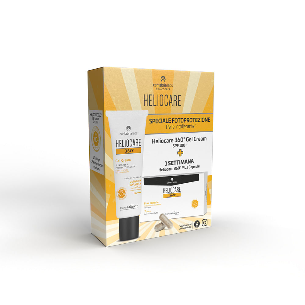 Heliocare 360 Gelcream 100+ 50 Ml + Heliocare 360 Plus 7 Capsule Campione