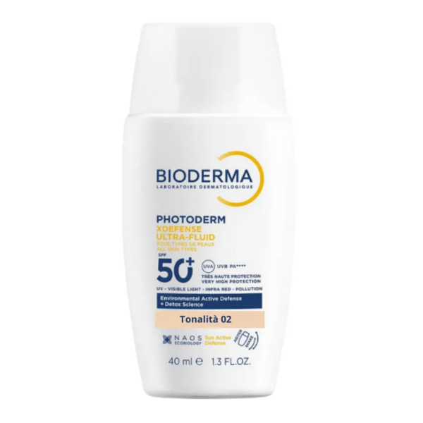 Bioderma Photoderm Xdefense Ultra Fluid SPF50+ Solare Viso Tonalità 02 - 40ml