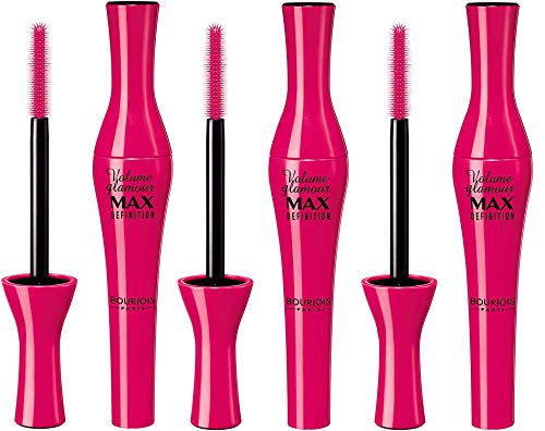 3 X Bourjois Paris Volume Glamour Max Definition Mascara Max Black 10 Ml