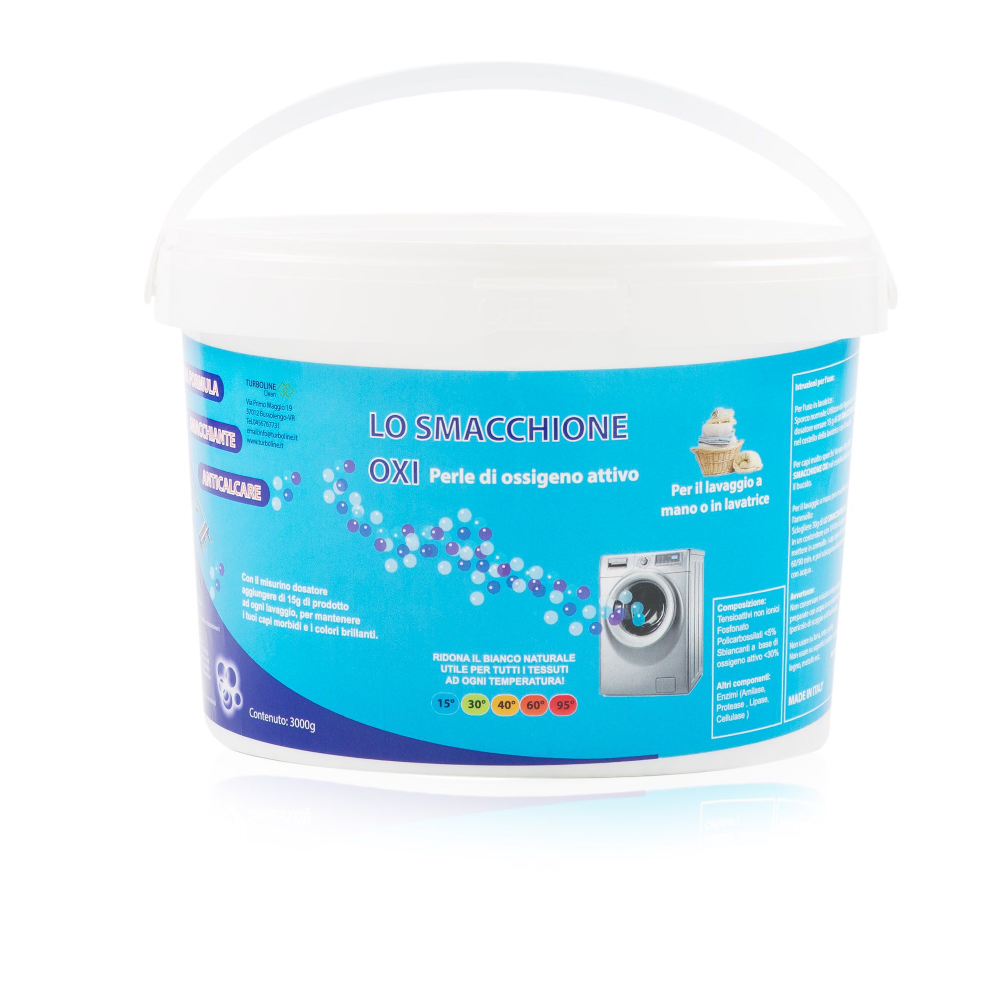 Turboline Smacchione, ossigeno attivo per bianchi e colorati (3kg)