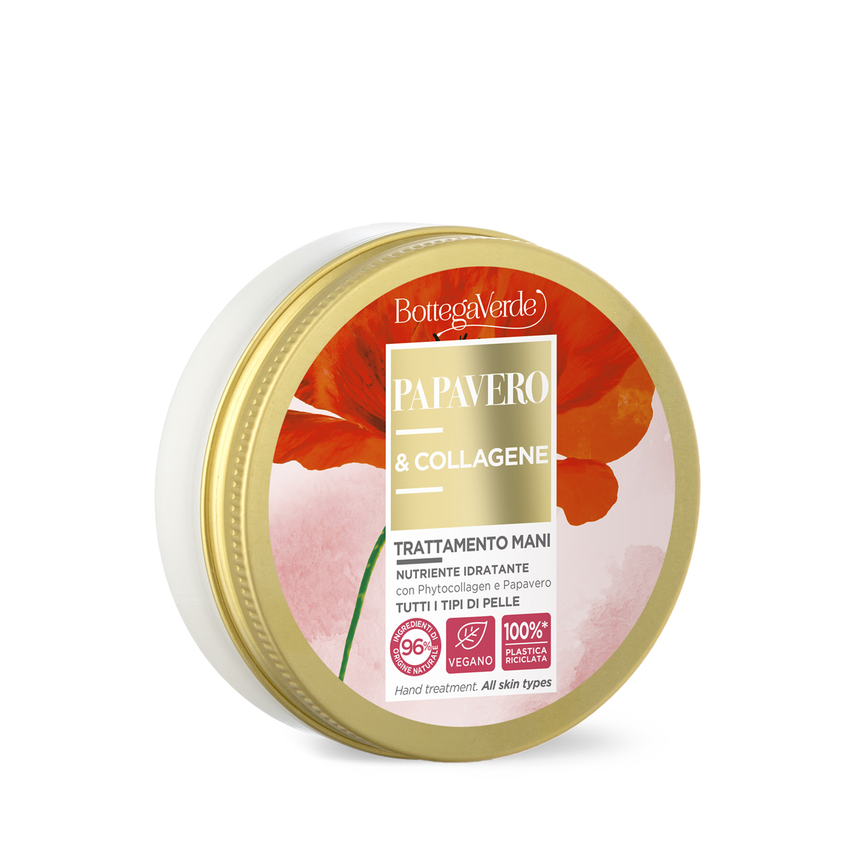 Bottega Verde Papavero e Collagene - Trattamento mani - nutriente idratante - con Phytocollagen ed iperfermentato di Papavero di Tenuta Bottega Verde 