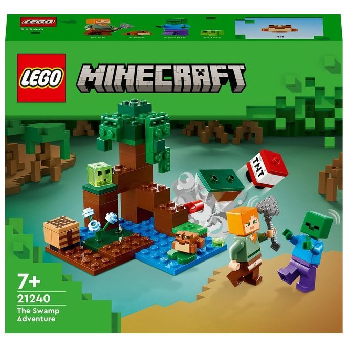 LEGO Minecraft 21240 Avventura nella Palude, Modellino da Costruire co