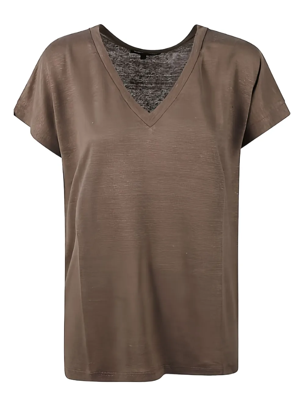 Seventy linen T-shirt - Marrone
