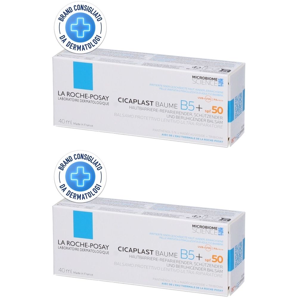 La Roche Posay Cicaplast Baume B5+ SPF50 Set da 2 2x40 ml Balsamo