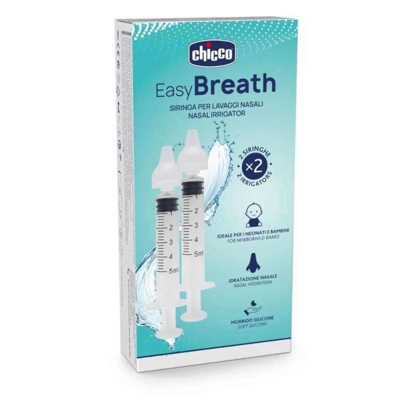 Chicco - Chicco Easy Breath Siringa per Lavaggi Nasali 2 siringhe