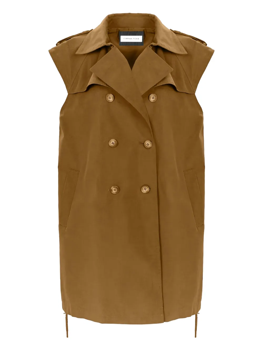 Caractère sleeveless trench coat - Marrone