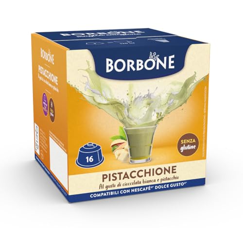 Caffè Borbone Pistacchione - 16 Capsule - Compatibili Con Macchine Ad Uso Domestico Nescafè®* Dolce Gusto®*