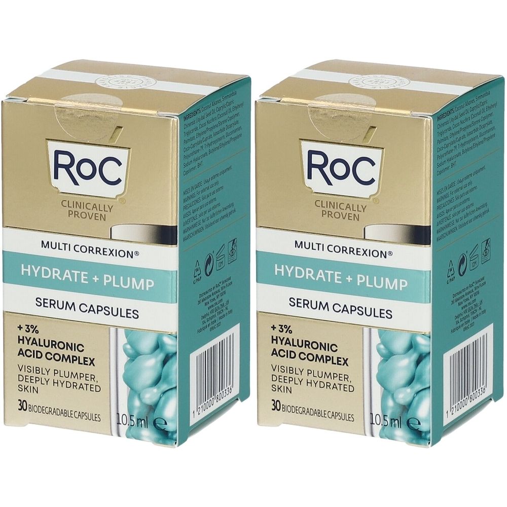 ROC MULTI CORREXION® Hydrate + Plump Serum Capsules Set da 2 2x1 pz Ca