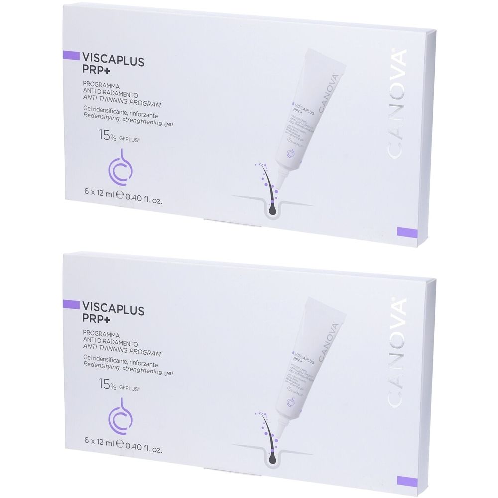 Viscaplus Prp+ Programma Anti Diradamento 6 Tubi Da 12 Ml Set da 2 2x6