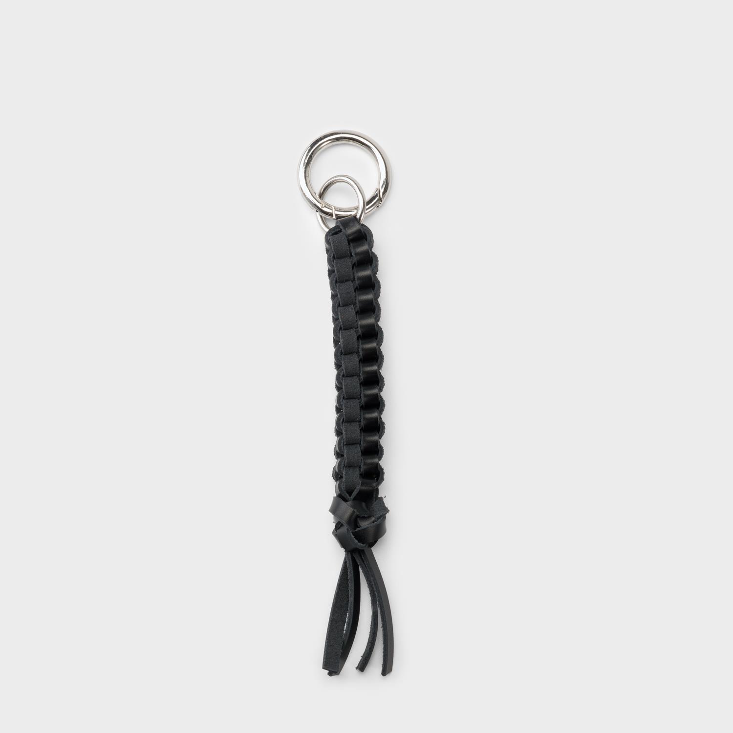 Vagabond Braided Bag Charm -  Nero Pelle