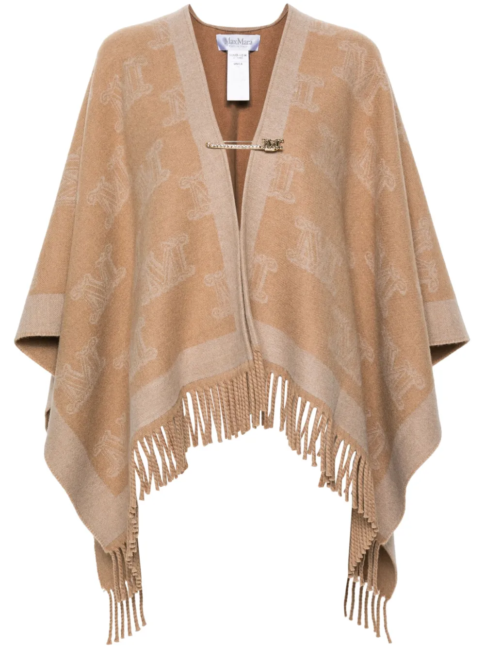 Max Mara Mantella Frine in lana - Toni neutri