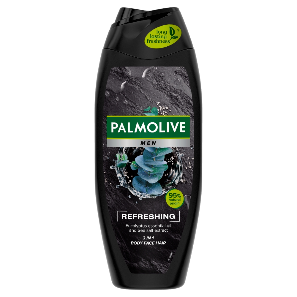 Palmolive MEN Refreshing Gel Doccia Rinfrescante 3in1 – Eucalipto e Sale Marino 500 ml