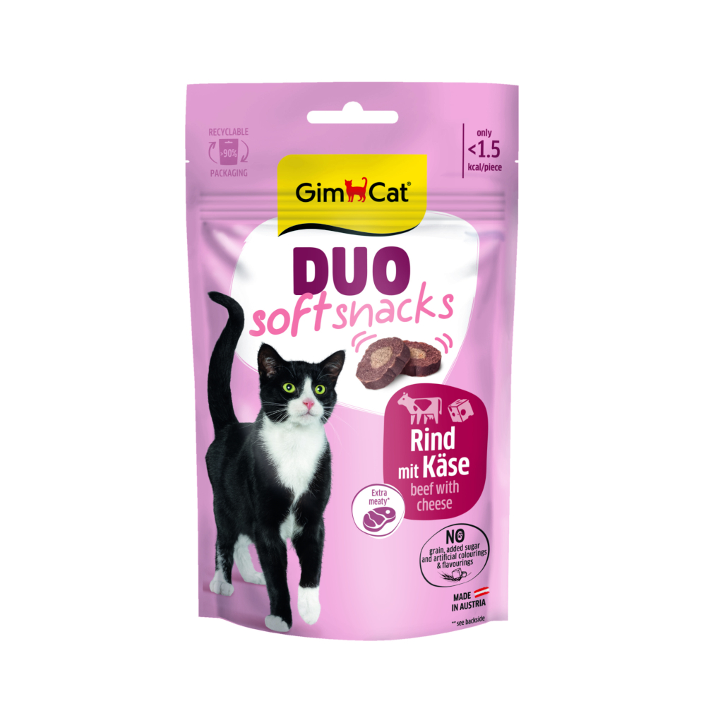 GimCat Duo Soft Snacks 50 g - Manzo & Formaggio