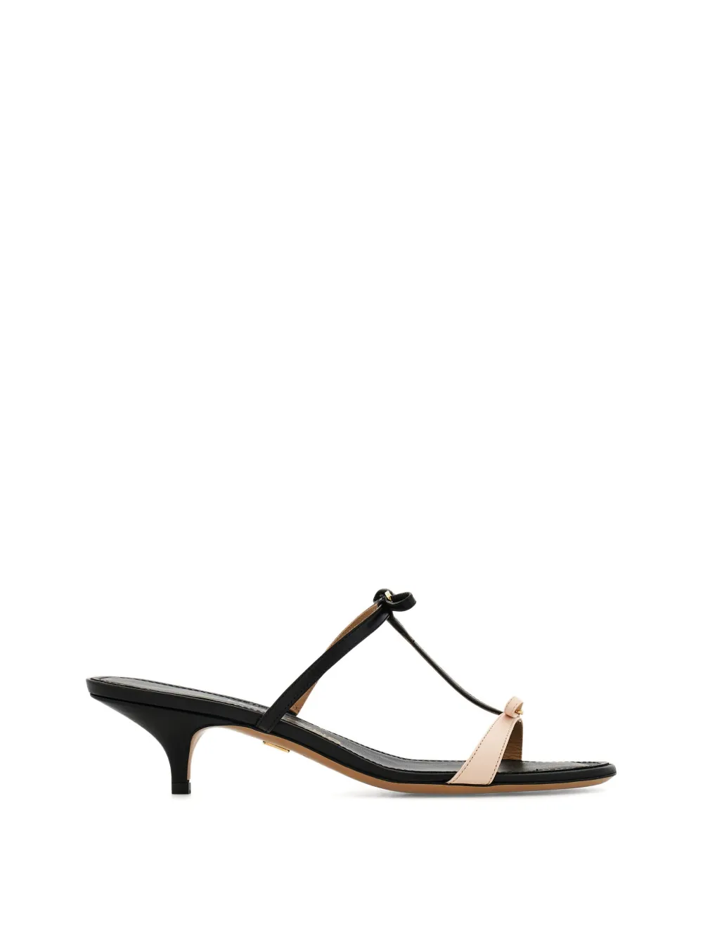 Ferragamo Bow T-strap kitten-heel sandals - Nero