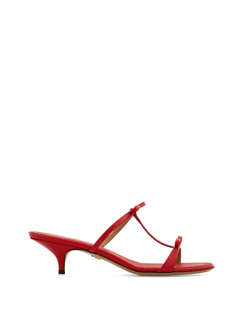 Ferragamo Bow kitten-heel strappy sandals - Rosso