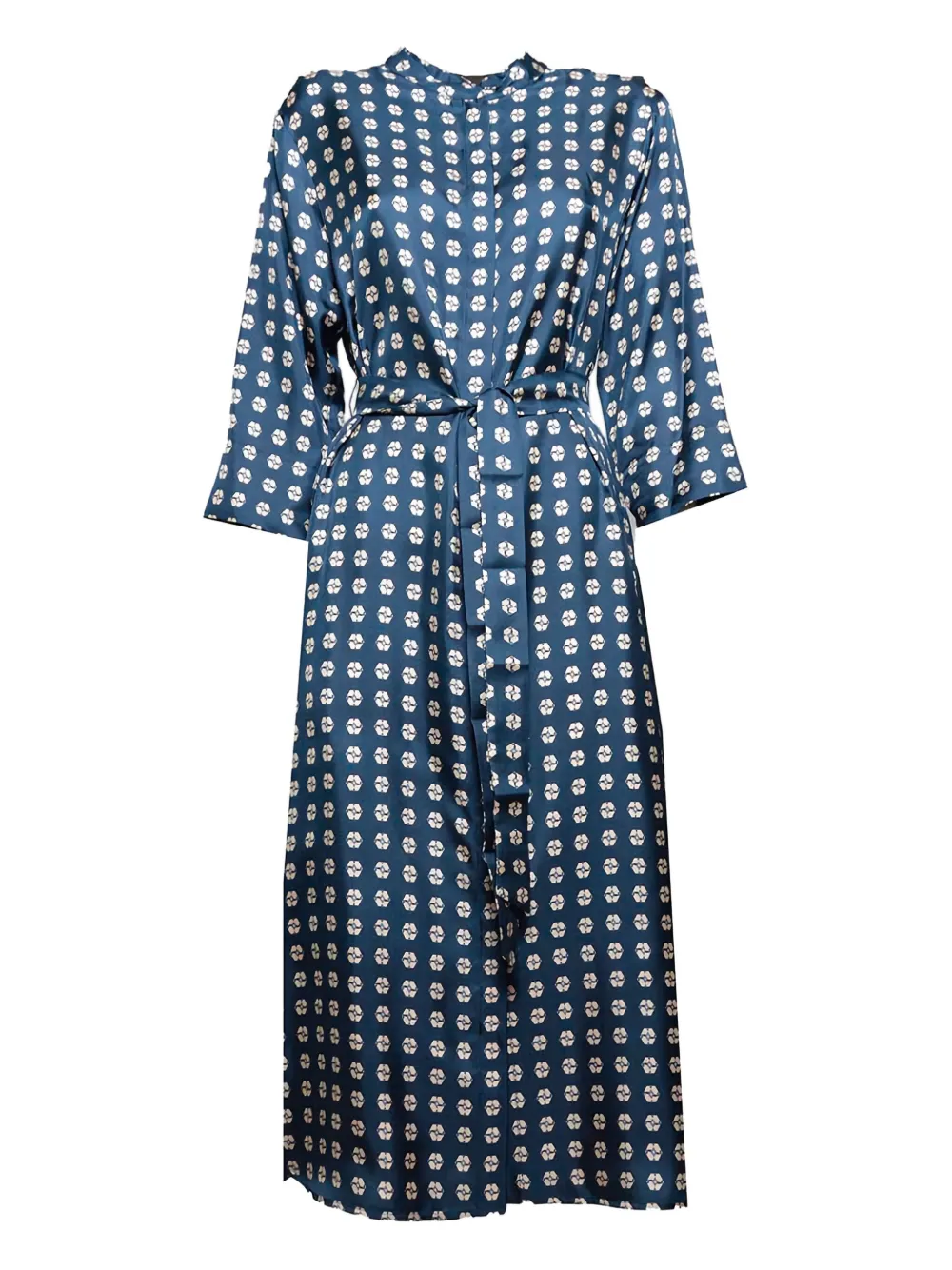 Max Mara polka dot belted dress - Blu