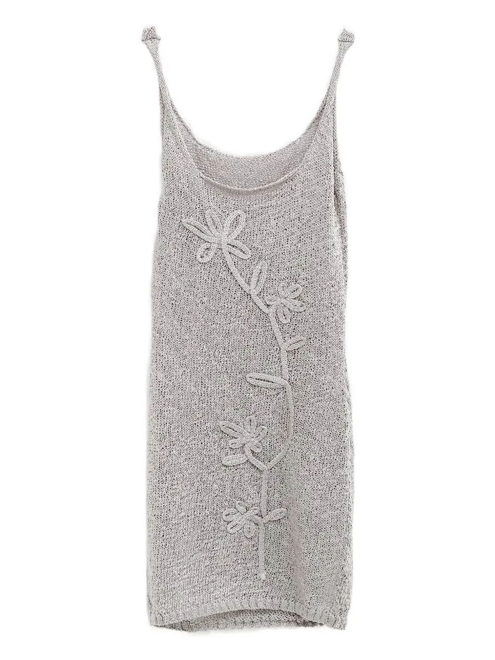 Paloma Wool floral-appliqué mini dress - Grigio