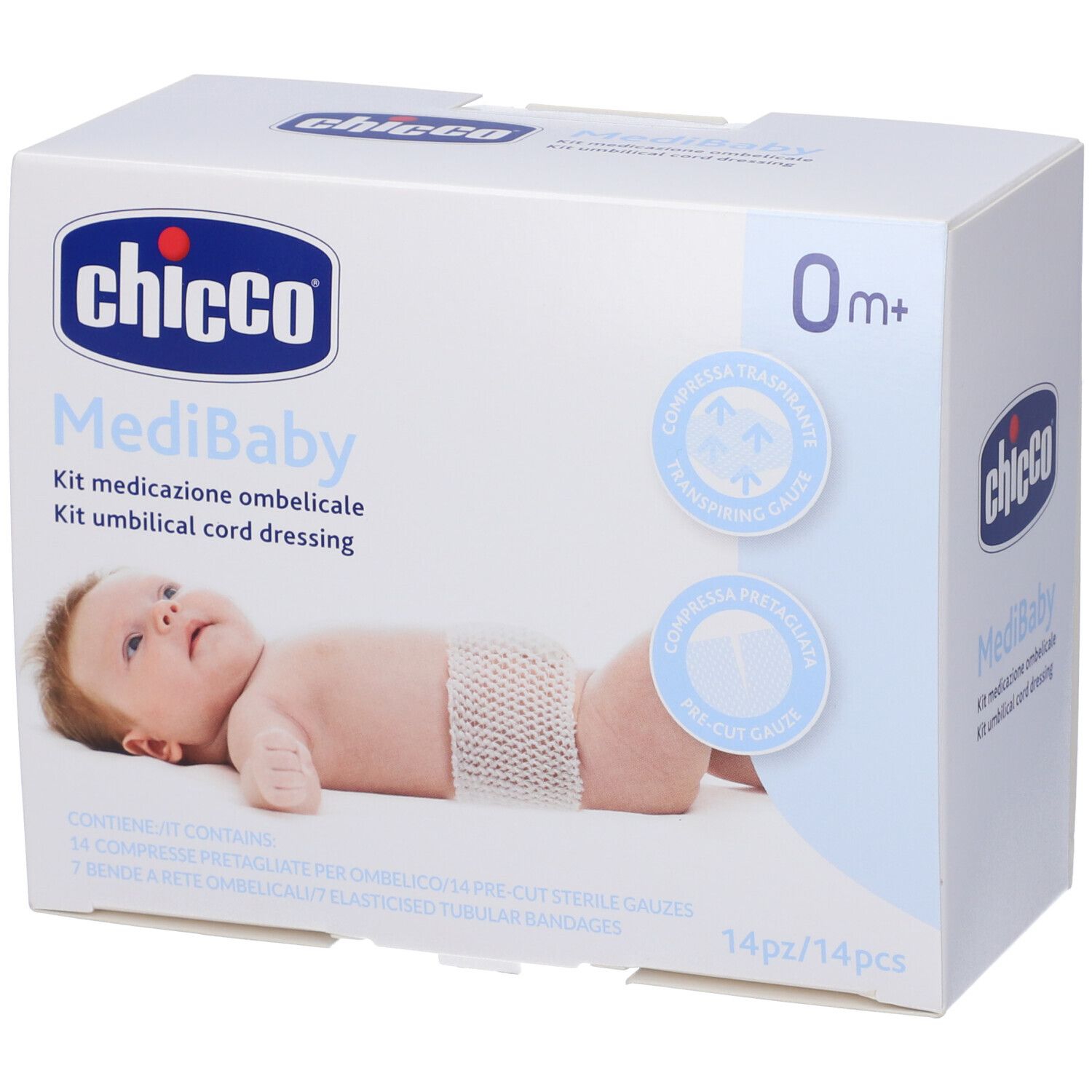 Chicco Medibaby Kit Medicazione Ombelicale in tessuto non